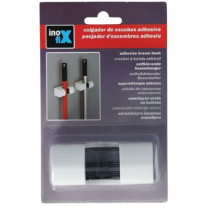 Inofix Single Broom Hook White and Black Inofix Single Broom Hook White and Black